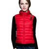 Peuignao Gilet Piumino Smanicato Donna Leggero Gilet Piuma Trapuntato Donna Giubbotto Giubbino Smanicato Donna Piumini Giacca Gilet Piumino Puffer Piume Senza Maniche Donna Invernali Down Vest Donna Rosso XXL