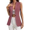 shownicer Blazer Donna Elegante Giacca Blazer Casual da Giacche da Lavoro Formale Senza Maniche Giacca Autunno Donna Elegante A Viola Chiaro M