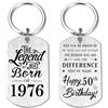 Yobent Regalo di compleanno per lui e per lei, portachiavi personalizzato, regalo di compleanno da uomo unico