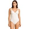 LADY·C Body Donna Cotone Elasticizzato Senza Ferretto - Body Modellante Morbido con Cucitura Seno Sagomata, Spalla Media, Traspirante e Confortevole (BIANCO, XL)
