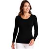 o-day Liabel Maglia Caldo Cotone Donna (Confezione da 2) - Maglie Donna Invernali Manica Lunga o Corta Sottogiacca Bianco o Nero S-XL (IT, Testo, XL, Regular, Regular, Nero 2pz - Manica Lunga)