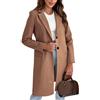 shownicer Donna Cappotto Casual Autunno Inverno Cappotto Maniche Lunghe Tinta Unita Cappotto Giacca Trench Cappotto Doppiopetto in Lana Coat Cardigan Parka Capispalla