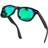 KANASTAL Occhiali da Sole da Uomo Donna Polarizzati UV400 Anni '80 | Quadrati, Vintage, Retrò, Classici, Polarized Sunglasses Men Women, Spiaggia, Pesca, Guida, Viaggio