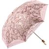 LICHENGTAI Ombrello Sposa Con Ricamo - Parasole in Pizzo, Protezione UV, Pieghevole, Antivento, 8 Stecche Rinforzate per Viaggi e Feste di Matrimonio