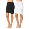 Merry Style Sottogonna Donna MS10-204(2Pack-Nero/Bianco, S)