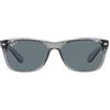 Ray-Ban Rb2132, Occhiali Unisex-Adulto, Grigio Trasparente/Blu Scuro, polarizzato