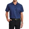 HISDERN Camicia Uomo Maniche Corte Camicie Elegante da Formal in Fibra di bambù Camicia Blu Navy Uomo Estiva Regular Fit Business XL