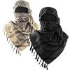 Luxns - Sciarpa tattica militare da deserto, kefiah in 100% cotone, taglia unica