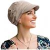 CAREBELL Capri - Berretto con visiera in bambù per chemioterapia o alopecia