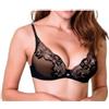 LORMAR 1 Pezzo Reggiseno Donna Soft Up Saten in Pizzo con Ferretto- Coppa B-C