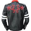 MAXDUD Giacca da uomo Alex Mercer Dragon ricamato videogioco Proto Biker in pelle nera, Nero - Vera Pelle, XL