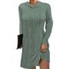 shownicer Vestito Donna Elegante Lungo Invernale Abito Tubino Vestitino Maglina Casual Abitino Aderente Maglia Caldo Maxi Knitted Sweater Dress Sera A Verde S