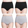 wirarpa Mutande Donna Vita Alta Slip Boxer Elastica Cotone Culotte Nero Grigio Pacco da 4 Taglia XS