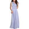 Onsoyours Vestiti della Sera e Cerimonia da Donna Abito da Cerimonia Donna Damigella Vestito Lungo Elegante Festa Blu Viola M