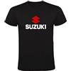 Genérico Maglietta nera uomo 100% cotone Suzuki Fan Camicia, Nero , S