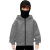 Dasongff Maglione passamontagna per bambini, felpa con cappuccio Balaclava con zip con cappuccio e cerniera, giacca calda con cappuccio Balaclava Passamontagna Moto Maschera antivento per sport all'aria aperta