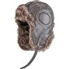 GIBZ Cappello Aviatore in Pelliccia Uomo Donna con Earflap Caldo Berretto Russo in Pelle Antivento per Inverno, Marrone