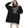 Custom Coperta con Cappuccio Personalizzata Felpa Donna Oversize Personalizzate con Foto Testo Nome Coperta da Indossare Personalizzato Idea Regalo Anniversario Natale Hoodie Blanket per Uomo Coppie Amici