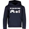 Baddery Felpa con cappuccio per bambini, per ragazzi e ragazze, blu navy, 164