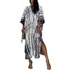 Orshoy Abito Estivo Vestito Maxi Abito da Spiaggia Lungo Copribikini in Cotone Camicetta Tunica Vestito Lungo Abito Kaftano Tunica Kimono Copricostume da Bagno