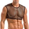 Amy Coulee Maglia da uomo a rete muscolare, Nero , M