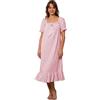 Nanxson Donna Camicia Notte Cotone Camicia da Notte Corte/Lunghe Camicia | Donna Vittoriana 100% Cotone Sleepwear,Manica Camicia Da Notte,Lunga In Pizzo Increspato Loungewear Camicia