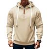EndoraDore Felpa Invernale da Uomo con Cappuccio a Maniche Lunghe Casual con Zip a Un Quarto Sportiva Pullover