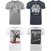 riverso RIVFritz Maglietta da uomo con stampa fotografica girocollo a maniche corte in cotone stampa animale blu bianco grigio verde S M L XL XXL 3XL 4XL 5XL Mix di colori 2. XXXXL