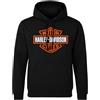 Harley-Davidson Men's Bar & Shield Pullover Fleece Hooded Sweatshirt, Black