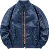 Oanviso Uomo Bomber Jacket Giacca Leggera Giacche Cappotto a Maniche Lunghe Sportiva Casual Classica Giacca a Vento con Cerniera da Uomo Slim Fit Cappotto Colore Solido Moda A Blu Scuro XXL