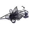 DOITOOL Fascinator da Matrimonio Cappello Fascinator di Lino Bianco, Fascia e Fermaglio per Chioma, Accessorio Elegante per Tea Party, Cocktail e Feste Formali Donna