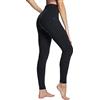 baleaf Pantaloni da Equitazione Invernali da Donna, in Pile, con Chiusura Lampo Nero L