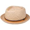 LIPODO Berretto Pork Pie Cappello di Paglia Corona a Rombo Donna Uomo 100% Paglia Made in Italy Primavera Estate