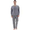 SaneShoppe Set Pigiama a Maniche Lunghe da Uomo Regalo per Gli Uomini| Pigiama di Cotone| Top in Pile Termico