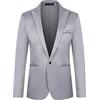 Generisch Sakko - Giacca da uomo Regular Fit, blazer per il tempo libero, versatile, slim fit, comoda, giacca classica da lavoro, giacca sportiva in tinta unita, versatile, grigio., XXL