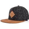 Blackskies Port Dover Snapback cap | Unisex Premium Baseball cappy Piatto Basecap Visiera in camoscio Sintetico - Nero m茅lange | Uomo Donna cap - Basecap Unisex