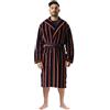 Star and Stripes Stars and Stripes Uomini di lusso Navy Yellow Stripe Pattern 100% Cotone Velour Accappatoio Degli Uomini British Progettato Jacquard Filato tinto, Multicolore, L-XL