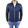 Evoga Piumino uomo trade invernale casual giacca giubbotto bomber slim fit (IT, Testo, XL, Regular, Regular, Blu)