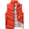 Peuignao Gilet Uomo Imbottito Pile Invernale Giubbotto Giubbino Giacca Smanicato Gilet Imbottiti Fleece Uomo Invernali Giacche Senza Maniche Trapuntato Puffer Oversize Caldo Uomo Taglie Forti Arancione XL