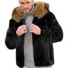 KHIRVWL Cappotto Uomo Pelliccia Sintetica Invernale Elegante Overcoat per Autunno e Inverno Eleganti Cappotto con Pelliccia di Ecologica Sintetica Parka Taglie Forti Cappotto Peloso Invernale Caldo Jacket