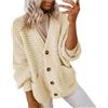 MOKBAY Cardigan Donna Elegante Merinos Curvy Maglia Manica Lunga Leggero Elegante Maglieria Aperto Davanti Inverno Maglioncino Cardigan Cotone Donna S