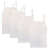 HERMKO 2460 Canotta con Spalline 100% Cotone, Canottiera Intima in Fibra Naturale, Top for Girls Franco Fabbrica - Confezione da 4 Pezzi, Farbe:Bianco, Größe Kinder:2-3 Anni