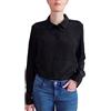 Posh Gear Donna Blusa de Seta Collettoseta 100% Seta, Nero, L