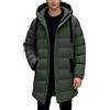 ZDSUHYIW Giacca invernale da uomo lunga giacca invernale con cappuccio parka giacca trapuntata con cappuccio giacca termica giacca imbottita impermeabile antivento giacca invernale con cappuccio