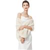 BEAUTELICATE Scialle Stola Donna Pelliccia Scialli Sciarpa Coprispalle Elegante per Matrimonio Invernale Cerimonia Sposa Damigella (Aggiornato - Avorio,Taglia unica)