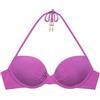 YAMAMAY - Bikini Parte Alta, Push-up con Ferretto, Imbottitura Removibile, Donna, Ivy, Melanzana, monocromo