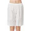 BEAUTELICATE Pantaloncini Pigiama Donna in Cotone Corti Estate Vittoriana Pantaloncini da Notte Sottogonna Elastico in Vita (Avorio, S)