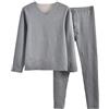 Generisch Set di pigiama da uomo homewear in lana di pecora caldo biancheria intima inverno accogliente loungewear a maniche lunghe scollo a V top e pantaloni lunghi in pile pigiama leggero elasticizzato tuta