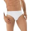 GARDA - 6 Minilip Uomo Vita Bassa, Elastico Esterno Cotone Elasticizzato Art. 3970 (Bianco, 4/M)