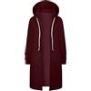 AMDOLE Felpa con cappuccio da donna in pile lungo con zip intera cappotti alla moda autunno inverno felpe oversize con fodera in pelliccia sintetica